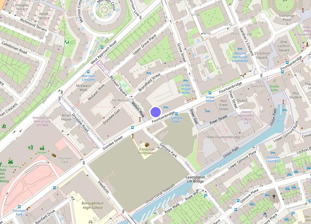 Map: Hampton By Hilton Edinburgh West End